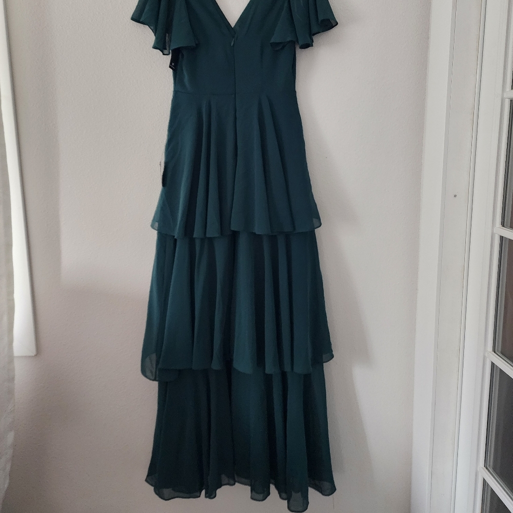 Lulu's Teal Layered Dress - Picture 6 of 6